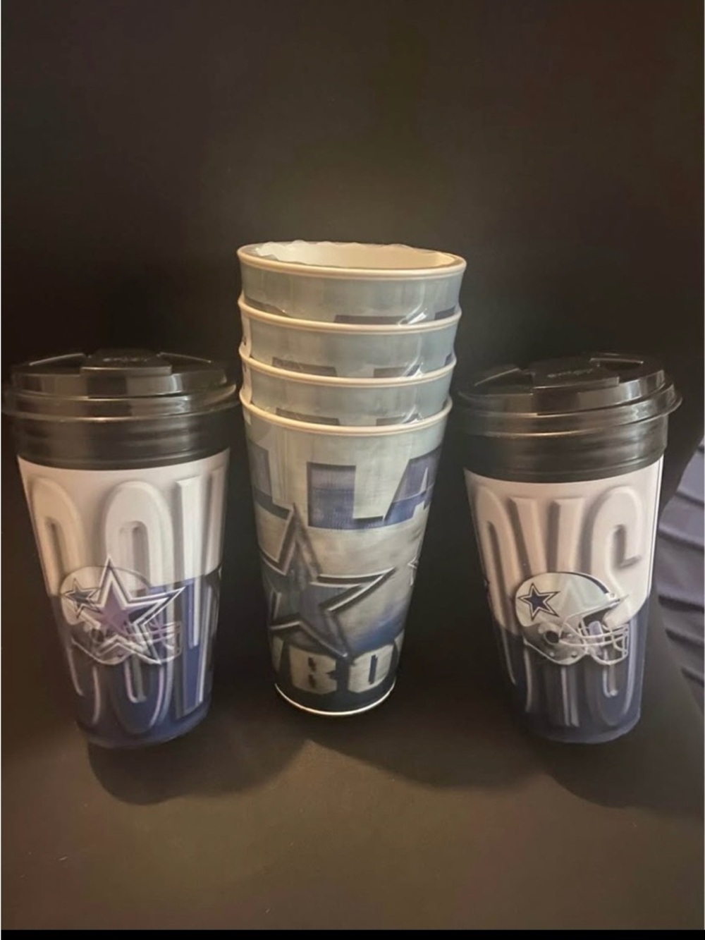 NFL Dallas Cowboys Travel Tumblers - Blue, White, Black